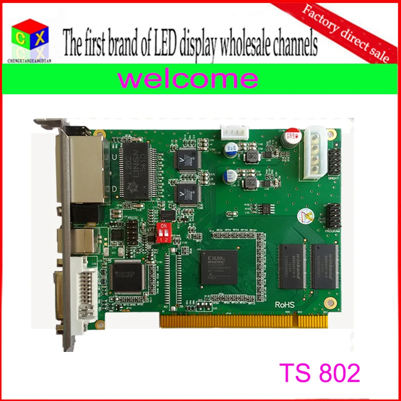 wholesale TS802 rgb full color synchronous led display controller/linsn sending card
wholesale TS802 rgb full color synchronous led display controller/linsn sending card
