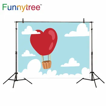 Funnytree photography backdropshot air balloon heart shape blue sky clouds cartoon Valentine photocall studio funds party
Funnytree photography backdropshot air balloon heart shape blue sky clouds cartoon Valentine photocall studio funds party