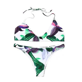 Printed leaf split suit for bathing suit halter one-piece off shoulder Push up Padded Bra bearwear underwear Set 40al03
Printed leaf split suit for bathing suit halter one-piece off shoulder Push up Padded Bra bearwear underwear Set 40al03