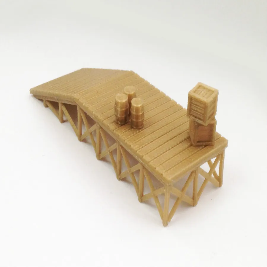Train railway model scene HO ratio 1:87 imitation wood freight platform / dock with cargo kit
Train railway model scene HO ratio 1:87 imitation wood freight platform / dock with cargo kit