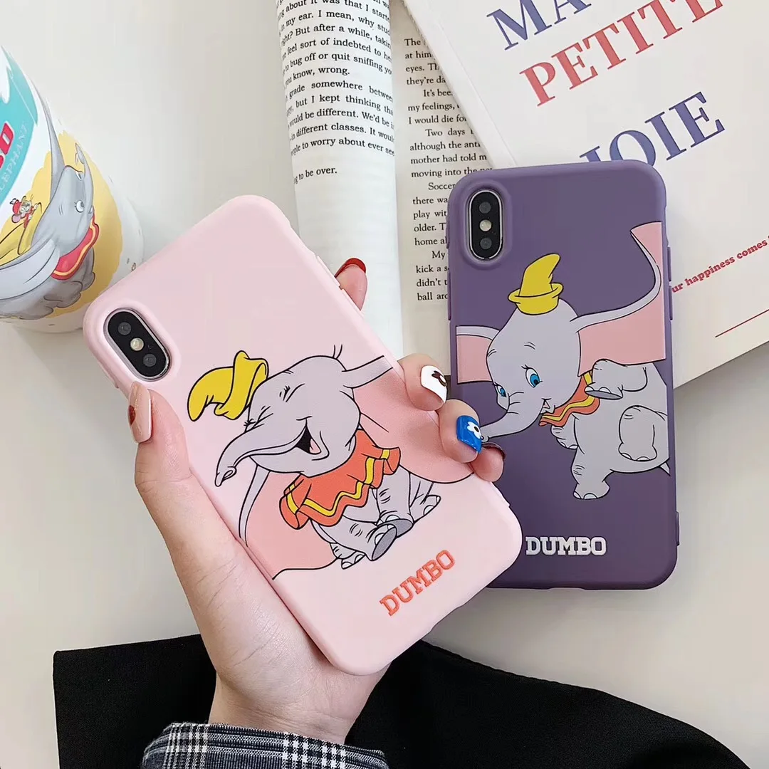 Cartoon Disneys Dumbo phone case For iphone Xs MAX XR X 6 6s 7 8 plus fun expression Elephant candy painting soft TPU back Cover
Cartoon Disneys Dumbo phone case For iphone Xs MAX XR X 6 6s 7 8 plus fun expression Elephant candy painting soft TPU back Cover