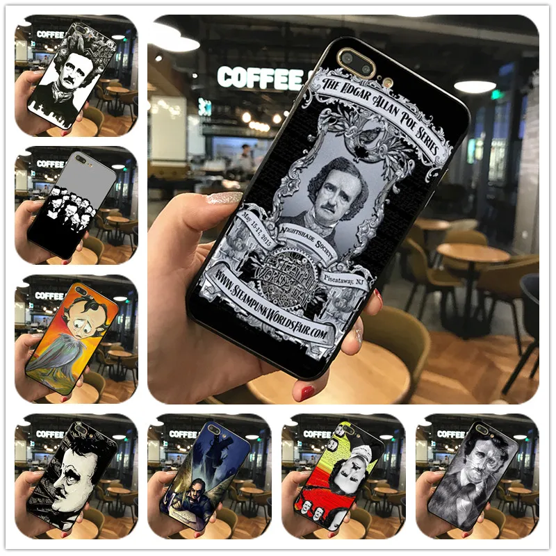 EDGAR ALLAN POE phone Case For iphone 6 5s X 7 8 Plus Black silicone case For Samsung s5 6 s7 edge s8 s9 plus Case Cover
EDGAR ALLAN POE phone Case For iphone 6 5s X 7 8 Plus Black silicone case For Samsung s5 6 s7 edge s8 s9 plus Case Cover
