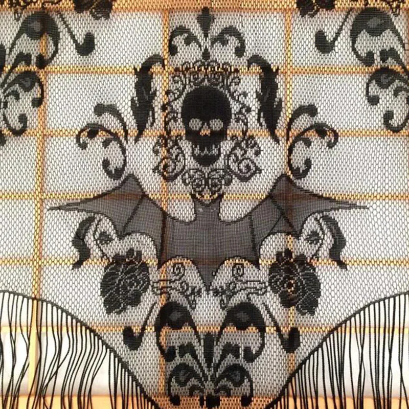 Skull Bat Web Curtain Topper Shawl Halloween Haunted House Home Tassel Party Supplies Party Curtains Fabric Tablecloth
Skull Bat Web Curtain Topper Shawl Halloween Haunted House Home Tassel Party Supplies Party Curtains Fabric Tablecloth