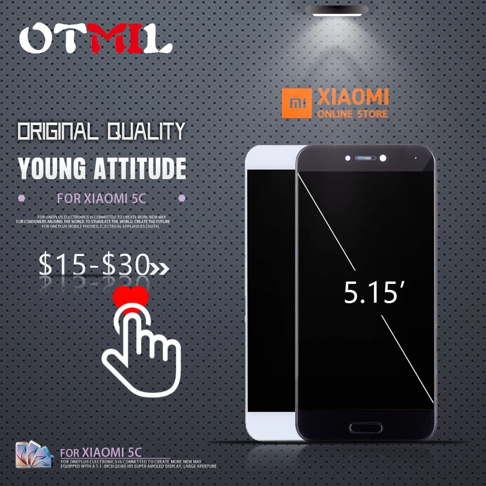Original 5.15"For XIAOMI MI 5C LCD Display Touch Screen with Frame Digitizer For XIAOMI Mi 5C Display For XIAOMI Mi5C M5c LCD#1
Original 5.15"For XIAOMI MI 5C LCD Display Touch Screen with Frame Digitizer For XIAOMI Mi 5C Display For XIAOMI Mi5C M5c LCD#1