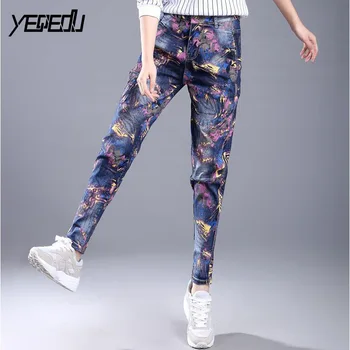 #3073 Streetwear Harem jeans 3D printed Plus size Loose Tid dye Denim jeans womens Plus size Korean Fashion Cowboy Spring 2019
#3073 Streetwear Harem jeans 3D printed Plus size Loose Tid dye Denim jeans womens Plus size Korean Fashion Cowboy Spring 2019