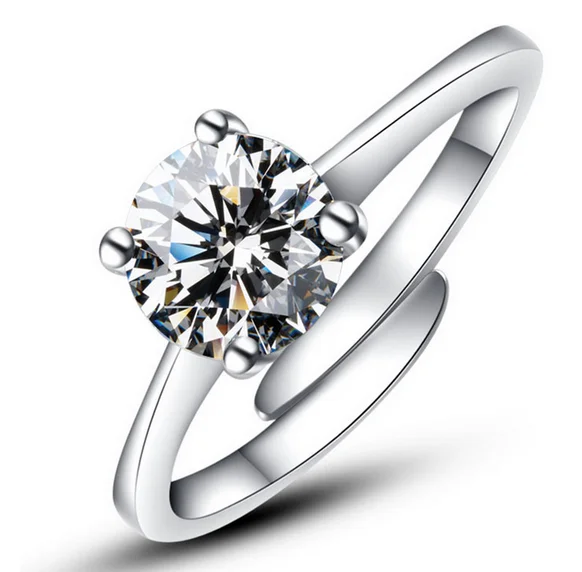 Fashion Silver Color CZ Crystal Wedding Rings For Women Romantic Luxury Adjustable Bijoux Ring Jewelry Free shipping Wholesale
Fashion Silver Color CZ Crystal Wedding Rings For Women Romantic Luxury Adjustable Bijoux Ring Jewelry Free shipping Wholesale
