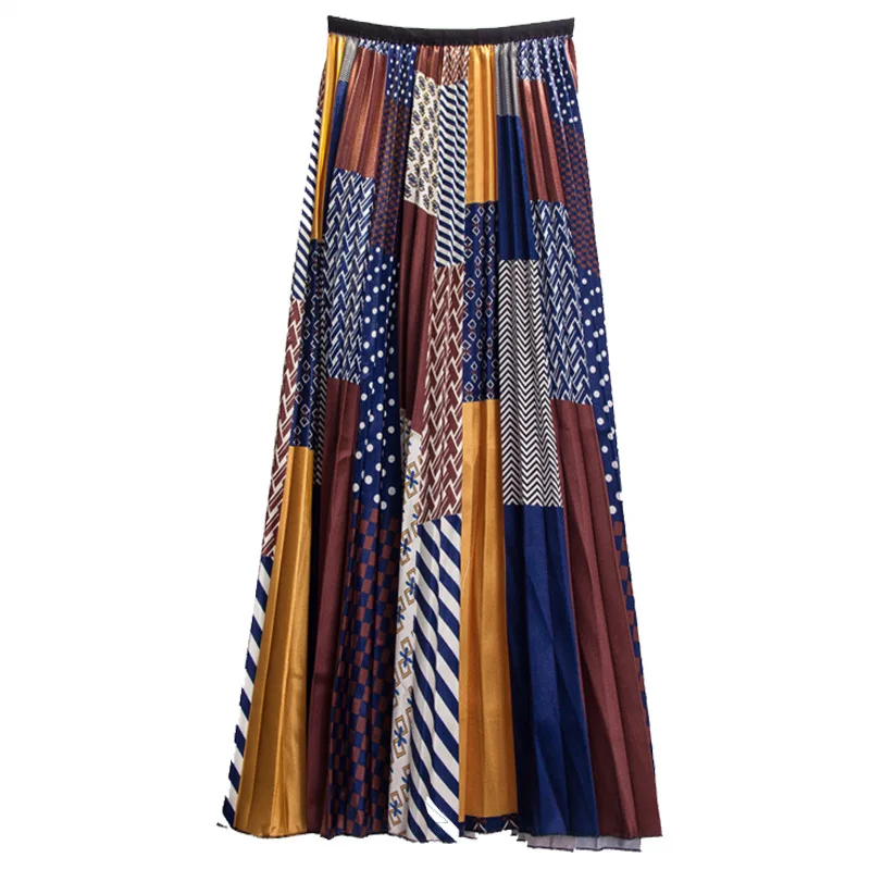 Vintage Geometric Print Pleated Skirt Long Contrast Color High Waist Women Skirts Fashion 2019 High Street Female Boho Skirt Red
Vintage Geometric Print Pleated Skirt Long Contrast Color High Waist Women Skirts Fashion 2019 High Street Female Boho Skirt Red