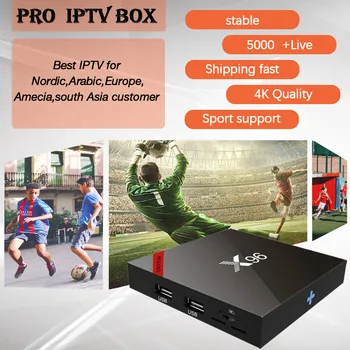 X96W Android TV Box+1 Year Pro IPTV Full HD French Nordic Netherlands IPTV Subscription Amlogic S905w MediaPlayer 4K Set Top Box
X96W Android TV Box+1 Year Pro IPTV Full HD French Nordic Netherlands IPTV Subscription Amlogic S905w MediaPlayer 4K Set Top Box