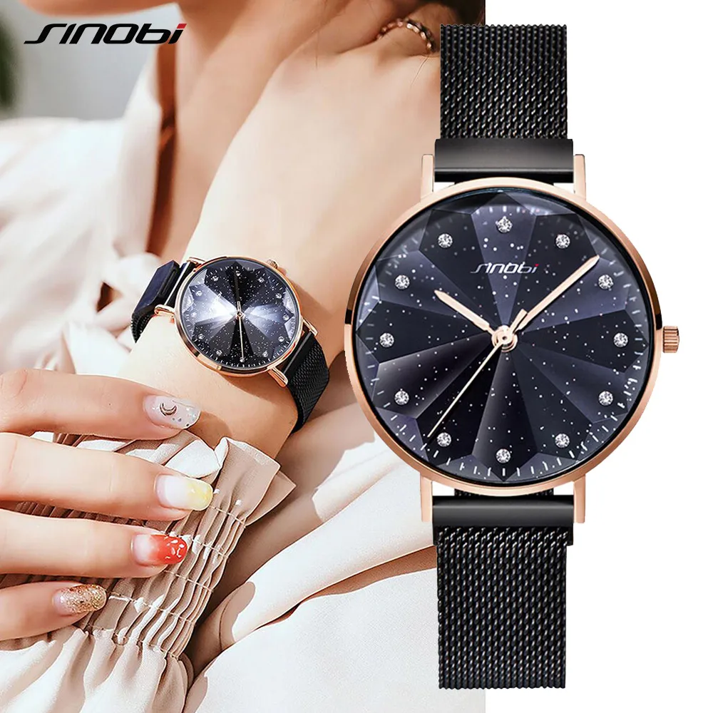 SINOBI New Fashion 3D Printed Stars Sky Women Watches 2020 Luxury Gold Women's Bracelet Quartz Magnet Buckle Wrist Watches Clock
SINOBI New Fashion 3D Printed Stars Sky Women Watches 2020 Luxury Gold Women's Bracelet Quartz Magnet Buckle Wrist Watches Clock