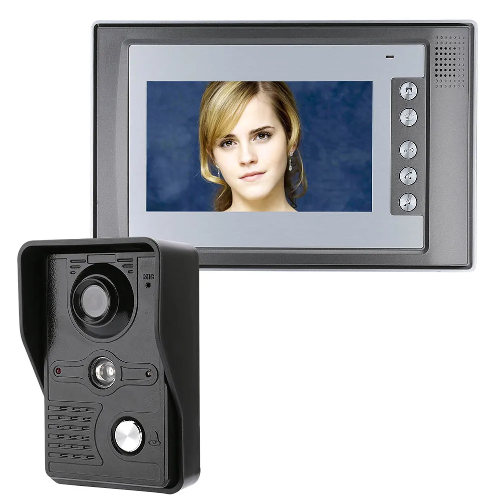MOUNTAINONE 7 Inch Video Door Phone Doorbell Intercom Kit 1-camera 1-monitor Night Vision with IR-CUT 1000TVL Camera
MOUNTAINONE 7 Inch Video Door Phone Doorbell Intercom Kit 1-camera 1-monitor Night Vision with IR-CUT 1000TVL Camera