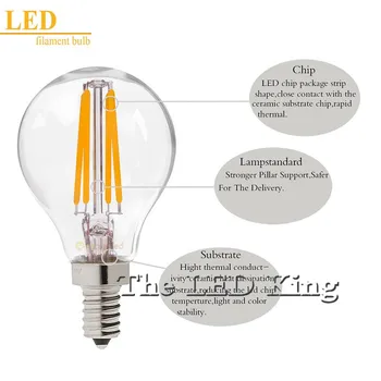 Dimmable LED Filament Glass Candle Light Bulb E14 220V 240V 6W 12W 18W G45 Vintage Edison Bulb for Chandelier Cold/Warm White
Dimmable LED Filament Glass Candle Light Bulb E14 220V 240V 6W 12W 18W G45 Vintage Edison Bulb for Chandelier Cold/Warm White