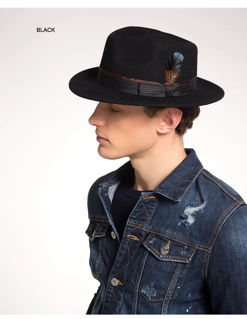 mens large brim hat