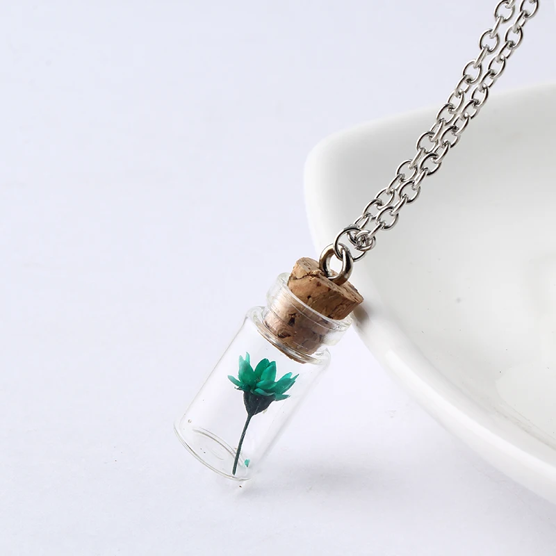 Glass Bottle Necklace Dream Flower in Glass Long Necklace Make A Wish Glass Bead Orb Silver Plated Necklace Jewelry NW2236
Glass Bottle Necklace Dream Flower in Glass Long Necklace Make A Wish Glass Bead Orb Silver Plated Necklace Jewelry NW2236