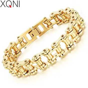 XQNI Bike Bicycle Chain Link Bracelet For Men Gold & Silver Color Classic Style High Quality Fashion Bracelet Jewelry Gift 
XQNI Bike Bicycle Chain Link Bracelet For Men Gold & Silver Color Classic Style High Quality Fashion Bracelet Jewelry Gift