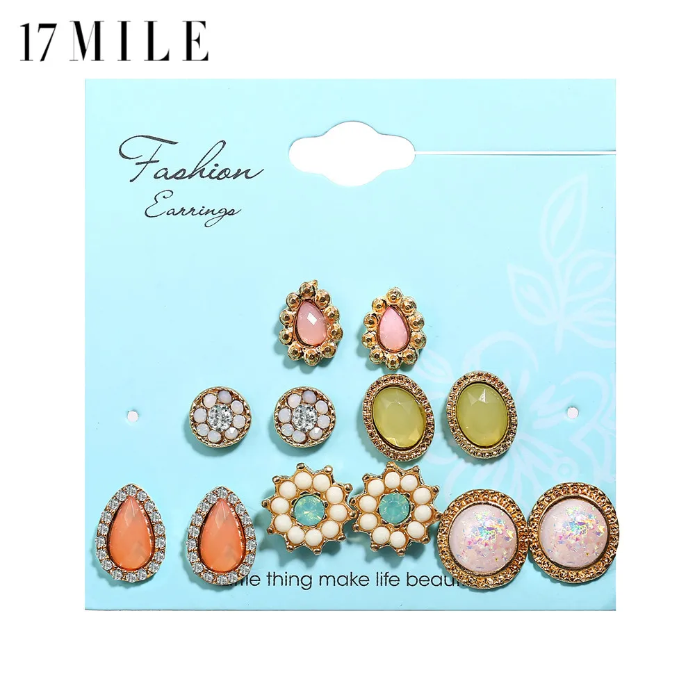 17MILE Bohemia Flower Stone Stud Earrings Set For Women Fashion Cubic Zirconia Round Earring Statement Ethnic Party Jewelry Gift
17MILE Bohemia Flower Stone Stud Earrings Set For Women Fashion Cubic Zirconia Round Earring Statement Ethnic Party Jewelry Gift