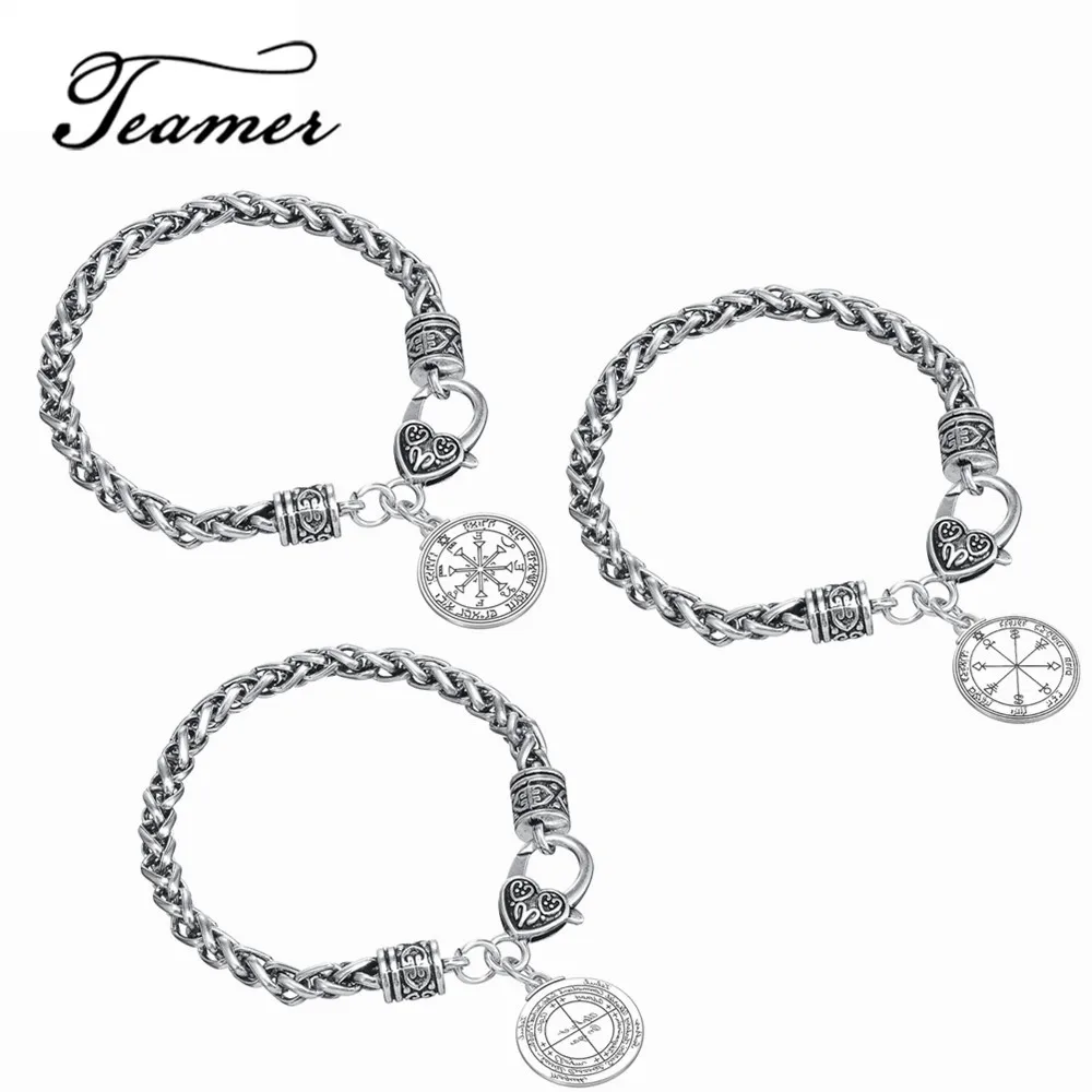 Teamer Vintage Key of Solomon Pentacle Seal Pendant Bracelet Talisman Amulet Wicca Jewelry for Man/Woman 
Teamer Vintage Key of Solomon Pentacle Seal Pendant Bracelet Talisman Amulet Wicca Jewelry for Man/Woman