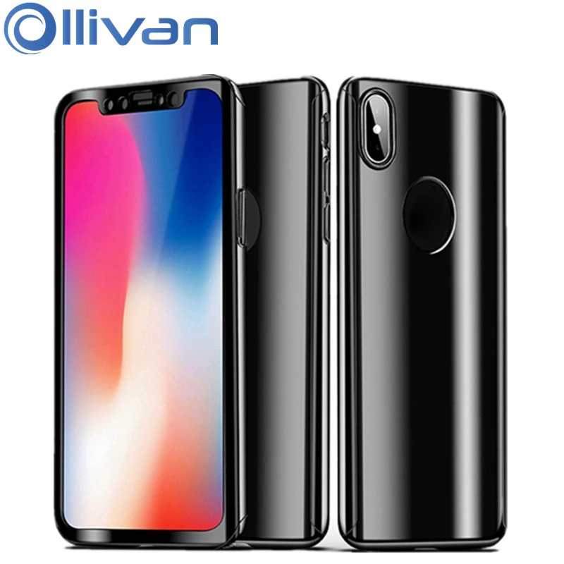OLLIVAN Mirror Case For iPone X 360 Full Cover Protection For iPhone 7 8 6 6s Plus Smooth Cases Have Logo Hole Hard PC Coque
OLLIVAN Mirror Case For iPone X 360 Full Cover Protection For iPhone 7 8 6 6s Plus Smooth Cases Have Logo Hole Hard PC Coque