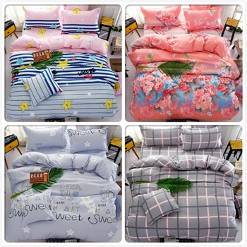 Classic Flower Stripe Lover Bedclothes 4pcs Bedding Sets King Queen Double Size Quilt Duvet Cover 1.5m 1.8m 2m Bedsheet Bedlinen
Classic Flower Stripe Lover Bedclothes 4pcs Bedding Sets King Queen Double Size Quilt Duvet Cover 1.5m 1.8m 2m Bedsheet Bedlinen