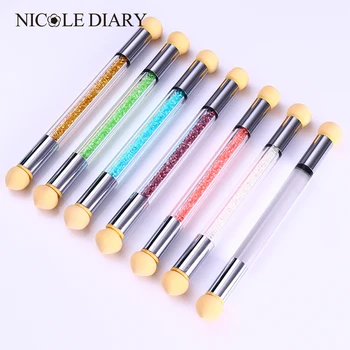 Double-ended Gradient Shading Pen Brush Sponge Head Rhinestone Handle Nail Art Tool for DIY
Double-ended Gradient Shading Pen Brush Sponge Head Rhinestone Handle Nail Art Tool for DIY