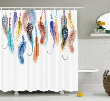 Feather House Decor Shower Curtain Primitive Hippie with South Western Dove Eagle Hawk Raven Feathers Artwork
Feather House Decor Shower Curtain Primitive Hippie with South Western Dove Eagle Hawk Raven Feathers Artwork