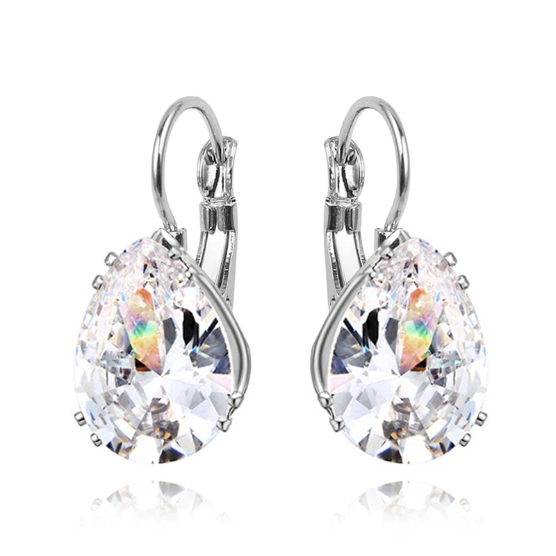 Silver Color Earrings Big Water Drop Shape Cubic Zircon Austrian Crystal Christmas Jewelry Earring Gift for Women Girls
Silver Color Earrings Big Water Drop Shape Cubic Zircon Austrian Crystal Christmas Jewelry Earring Gift for Women Girls