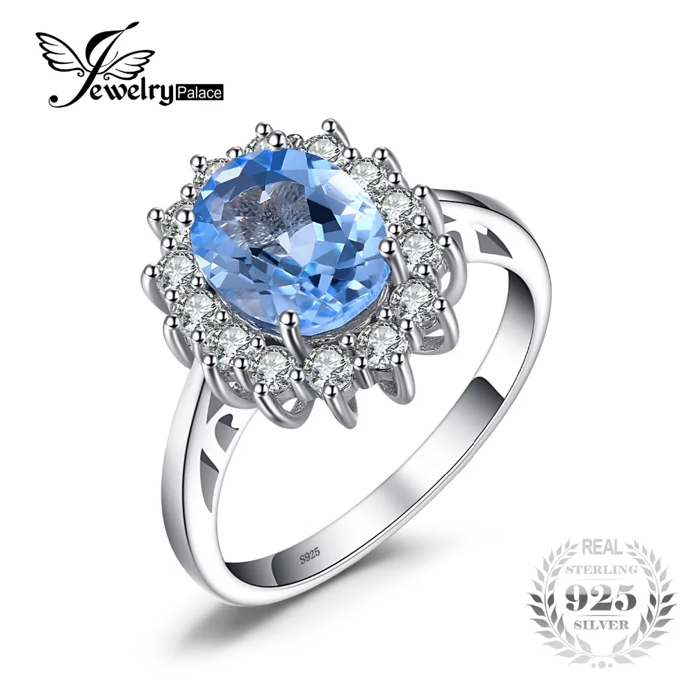 JewelryPalace Princess Diana William Kate 2.3ct Natural Blue Topaz Engagement Halo Ring 925 Sterling Silver Fine Jewelry Fashion
JewelryPalace Princess Diana William Kate 2.3ct Natural Blue Topaz Engagement Halo Ring 925 Sterling Silver Fine Jewelry Fashion