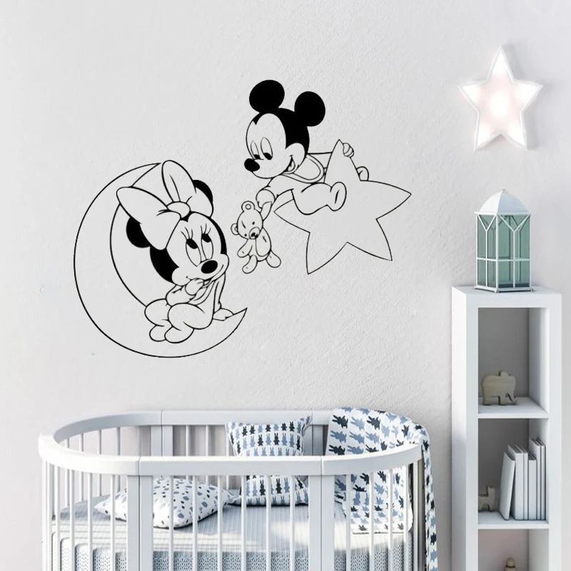 YOYOYU Wall Decal Mickey Mouse Minnie Mouse Moon Star Wall Decal Creative Home Decor vinyl Wall stickers for baby room DIYZW93
YOYOYU Wall Decal Mickey Mouse Minnie Mouse Moon Star Wall Decal Creative Home Decor vinyl Wall stickers for baby room DIYZW93