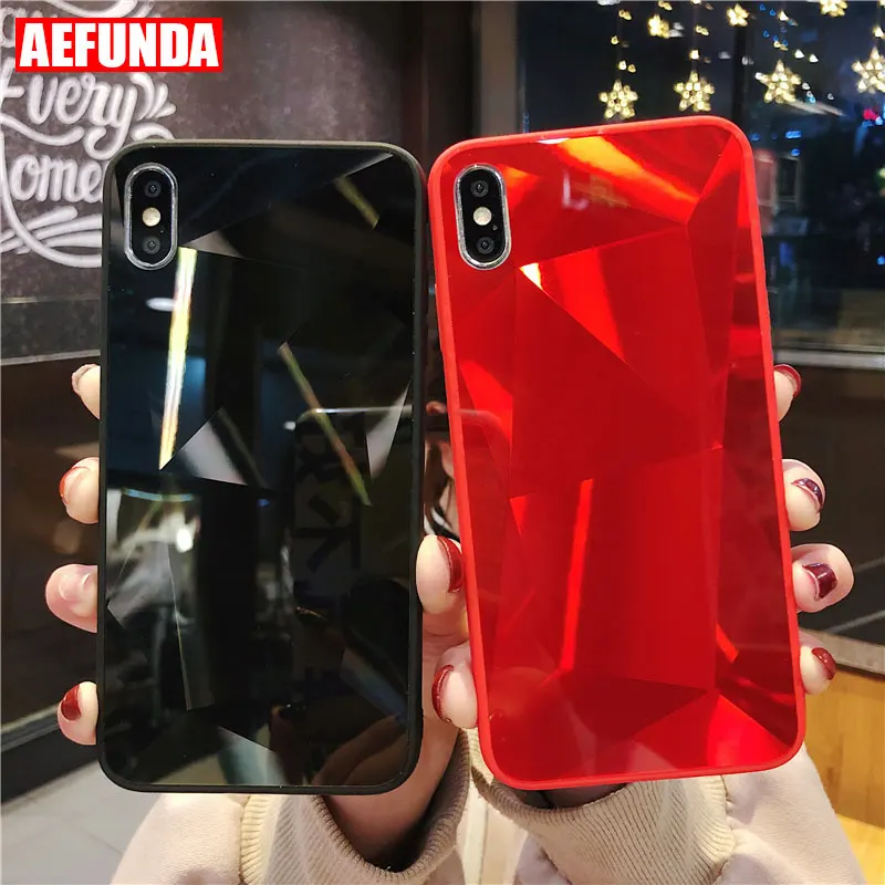 Fashion 3D Diamond Prism Texture Case For iPhone X XS Max XR 7 8 Plus 6 6S Cover Luxury Glossy Laser PC Back Soft TPU Edge Case
Fashion 3D Diamond Prism Texture Case For iPhone X XS Max XR 7 8 Plus 6 6S Cover Luxury Glossy Laser PC Back Soft TPU Edge Case