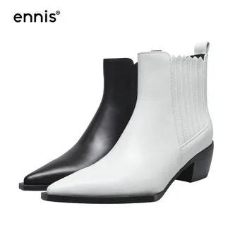 ENNIS 2019 Designer Boots Square High Heel Women Boots Genuine Leather Pointed Toe Autumn Winter Boots Chunky White Shoes A9120
ENNIS 2019 Designer Boots Square High Heel Women Boots Genuine Leather Pointed Toe Autumn Winter Boots Chunky White Shoes A9120