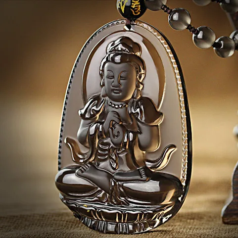 Natural Genuine Ice Clear Obsidian Carved Buddha GuanYin Lucky Pendant Necklace Blessing Pendants fashion Jewelry
Natural Genuine Ice Clear Obsidian Carved Buddha GuanYin Lucky Pendant Necklace Blessing Pendants fashion Jewelry