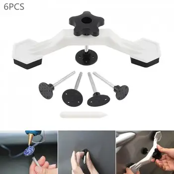 6 Pcs Universal Bridge-type Car Door Body Pulling Paintless Reparation Device Removal Tool Kit with 4 Tabs and Repair Pen
6 Pcs Universal Bridge-type Car Door Body Pulling Paintless Reparation Device Removal Tool Kit with 4 Tabs and Repair Pen