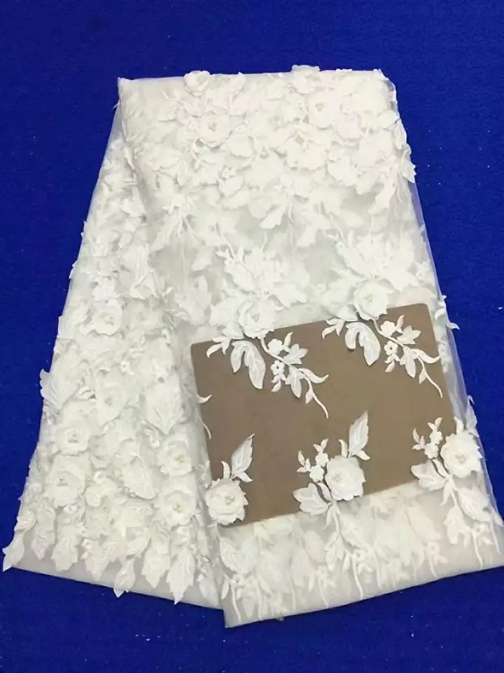 5 Yards/pc New fashion white french net lace fabric with appliqued design african mesh lace for dress BN76-6 
5 Yards/pc New fashion white french net lace fabric with appliqued design african mesh lace for dress BN76-6