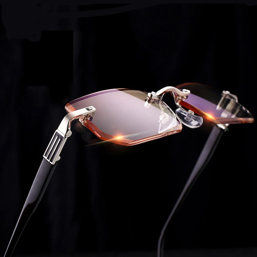 Fashionable Ultralight Rimless Reading Glasses Yellow Lens Anti-Blu-Ray Computer Glasses Presbyopia Glasses+1.0 to +4.0
Fashionable Ultralight Rimless Reading Glasses Yellow Lens Anti-Blu-Ray Computer Glasses Presbyopia Glasses+1.0 to +4.0
