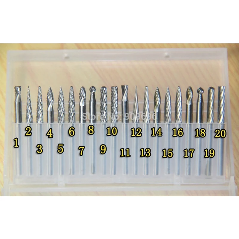 20x 1/8" Tungsten Carbide cutter Rotary Burr Set CNC Engraving Bit w/ CED 1/8'' 1129
20x 1/8" Tungsten Carbide cutter Rotary Burr Set CNC Engraving Bit w/ CED 1/8'' 1129