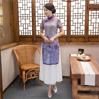 New Arrival Summer Chinese Women's Reformative Slim Cheong-sam Long Qipao Dress Vietnam Ao Dai Party Dress S M L XL XXL
New Arrival Summer Chinese Women's Reformative Slim Cheong-sam Long Qipao Dress Vietnam Ao Dai Party Dress S M L XL XXL