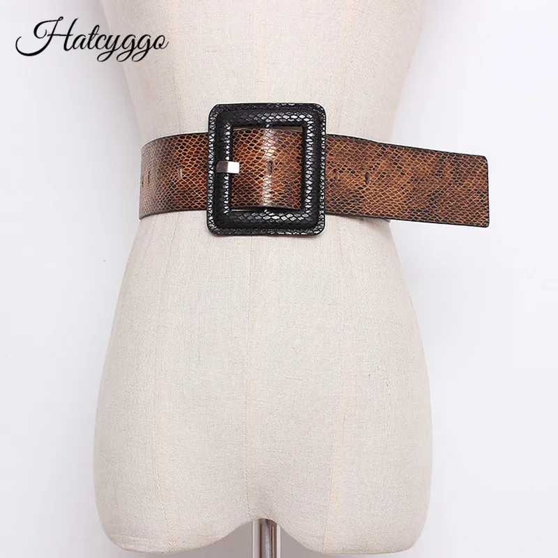 HATCYGGO Female Belt Cummerbund Women Serpentine Belts With Big Black Buckle Hot Sales Women Pu Belt For Fur Dress Dropshipping
HATCYGGO Female Belt Cummerbund Women Serpentine Belts With Big Black Buckle Hot Sales Women Pu Belt For Fur Dress Dropshipping