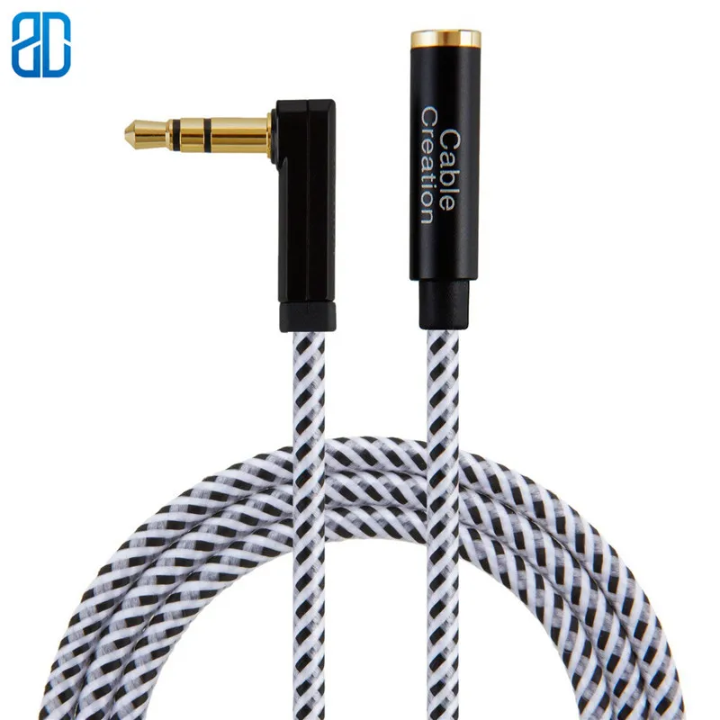 3.5mm Headphone Male to Female Extension Stereo Audio Extension Cable Adapter, 90 Degree Right Angle Aux Cable 1.5/3/6/10/15ft 
3.5mm Headphone Male to Female Extension Stereo Audio Extension Cable Adapter, 90 Degree Right Angle Aux Cable 1.5/3/6/10/15ft