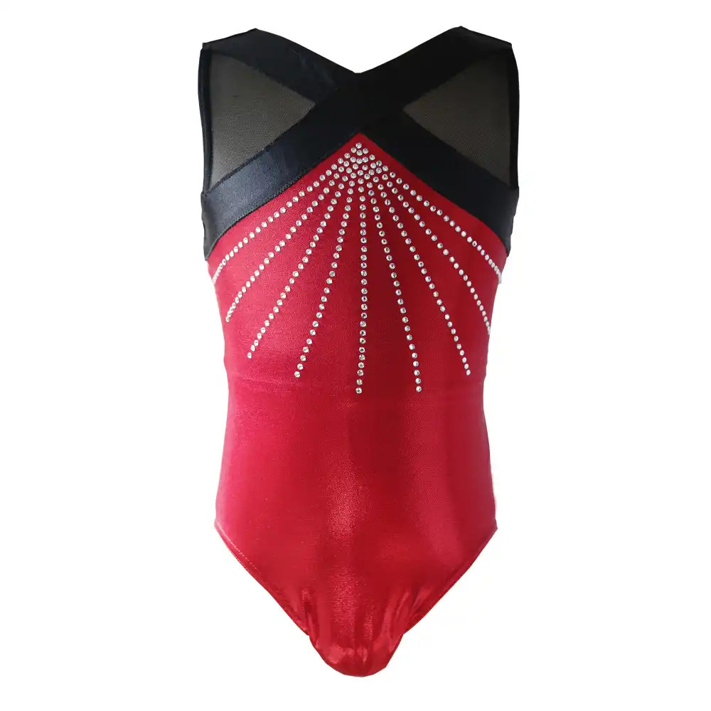 girls red leotard
