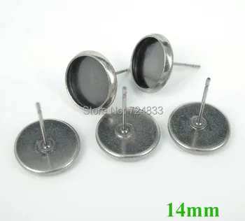 Blank Earrings Bases 14mm Inner Round Bezel Tray Glass Cabochon Stud Earrings post Settings Crafts Findings Antique Silver tone
Blank Earrings Bases 14mm Inner Round Bezel Tray Glass Cabochon Stud Earrings post Settings Crafts Findings Antique Silver tone