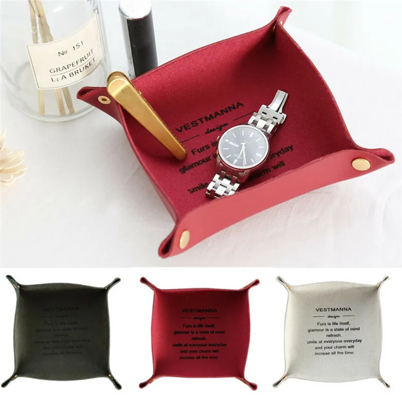Practical Foldable Leather Bedside Storage Organizer Valet Tray Key Wallet Coin Box Home Table Decoration
Practical Foldable Leather Bedside Storage Organizer Valet Tray Key Wallet Coin Box Home Table Decoration