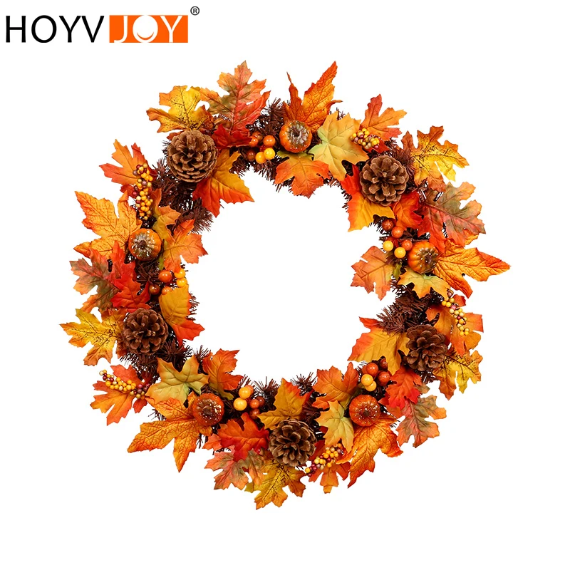HOYVJOY Autumn PVC maple pine cone large garland Halloween Thanksgiving Decoration Wreath Christmas wreath 60cm Free shipping
HOYVJOY Autumn PVC maple pine cone large garland Halloween Thanksgiving Decoration Wreath Christmas wreath 60cm Free shipping