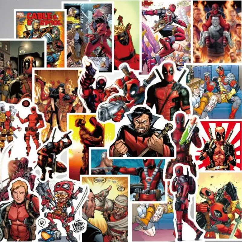 40pcs/Lot Brand Cartoon Deadpool Hero Graffiti Stickers For Laptop Suitcase Skateboard Waterproof PVC Motor Stickers Pegatinas
40pcs/Lot Brand Cartoon Deadpool Hero Graffiti Stickers For Laptop Suitcase Skateboard Waterproof PVC Motor Stickers Pegatinas