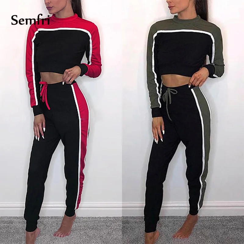 Semfri Tracksuit Set Women 2pcs Hoodie Sweatshirt Crop Top Hoodies+Side Stripe Pants Winter Autumn Clothing Suits Activewear
Semfri Tracksuit Set Women 2pcs Hoodie Sweatshirt Crop Top Hoodies+Side Stripe Pants Winter Autumn Clothing Suits Activewear