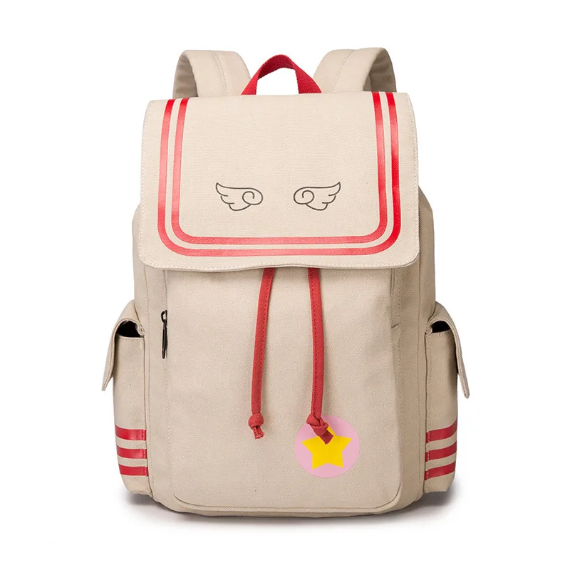 Women Gilr Anime Card Captor Sakura Canvas With Angel Wings Backpack Cardcaptor Sakura Printing School Bags Sac A Dos Femme
Women Gilr Anime Card Captor Sakura Canvas With Angel Wings Backpack Cardcaptor Sakura Printing School Bags Sac A Dos Femme