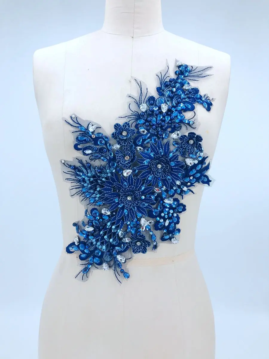 multicolor sew on rhinestones lace applique light blue/purple crystals trim patches 46*35cm for dress DIY accessories
multicolor sew on rhinestones lace applique light blue/purple crystals trim patches 46*35cm for dress DIY accessories