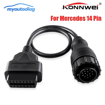 OBD 1 2 Diagnostic Scanner For MERCEDES BENZ Sprinter 14 Pin to 16 Pin Connector Cable OBD 2 Scanner Cable Round Socket For benz
OBD 1 2 Diagnostic Scanner For MERCEDES BENZ Sprinter 14 Pin to 16 Pin Connector Cable OBD 2 Scanner Cable Round Socket For benz