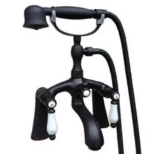 Black Oil Rubbed Bronze Bath Clawfoot Tub Mixer Tap Faucet Hand Shower Double Ceramic Handles Deck Mounted mtf515
Black Oil Rubbed Bronze Bath Clawfoot Tub Mixer Tap Faucet Hand Shower Double Ceramic Handles Deck Mounted mtf515