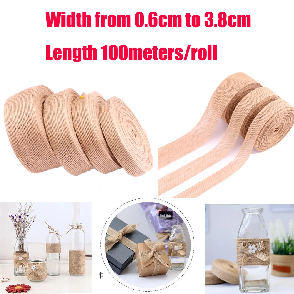 0.6cm to 3.8cm Burlap Ribbon Rolls Vintage Jute Craft Ribbon for DIY Crafts Wedding Event Party and Home Decoration
0.6cm to 3.8cm Burlap Ribbon Rolls Vintage Jute Craft Ribbon for DIY Crafts Wedding Event Party and Home Decoration