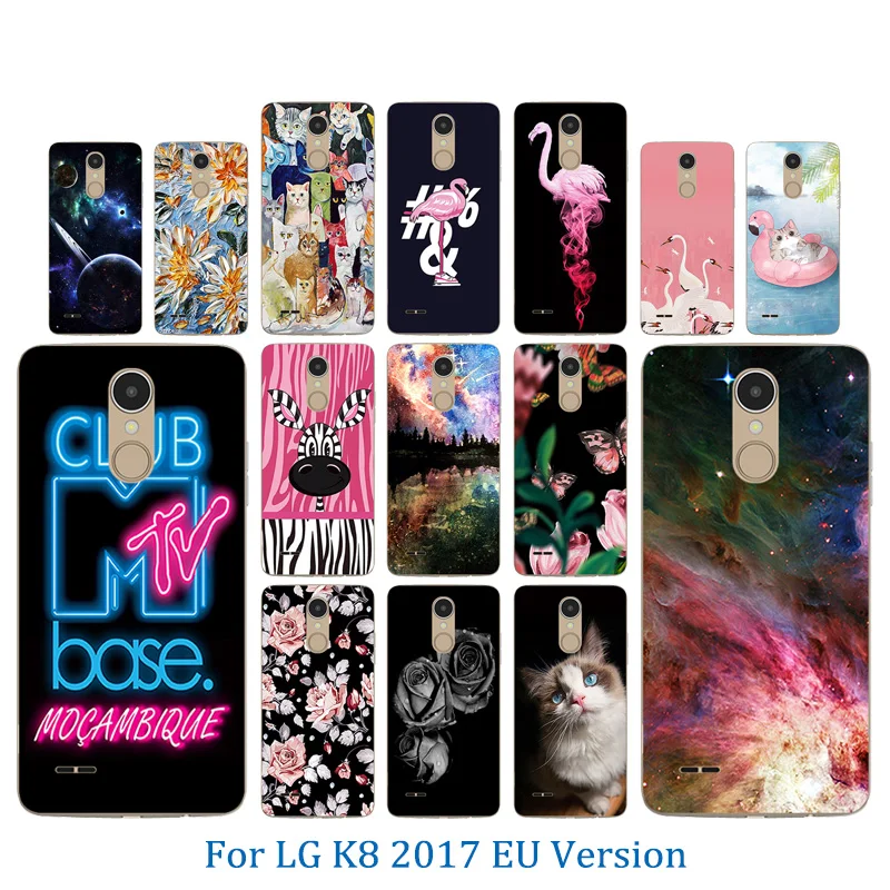 Роскошный гибкий чехол для телефона LG K8 2017 мягкий силиконовый из ТПУ и резины