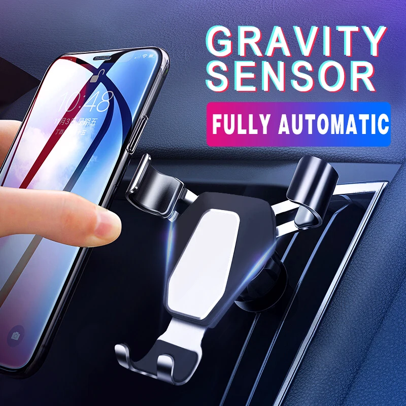 New Car Phone Holder Gravity Holder Air Outlet Automatically lock car mount mobile phone grab aluminum car accessories
New Car Phone Holder Gravity Holder Air Outlet Automatically lock car mount mobile phone grab aluminum car accessories